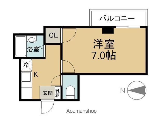アメニックス賀来Ⅲ(1K/3階)の間取り写真