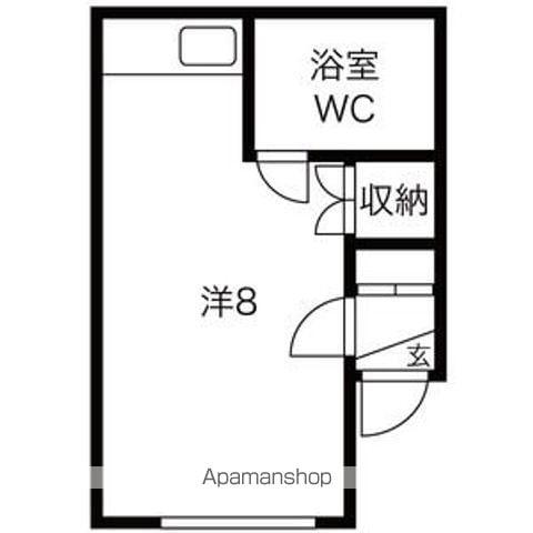 センターハイツ3.4(ワンルーム/1階)の間取り写真
