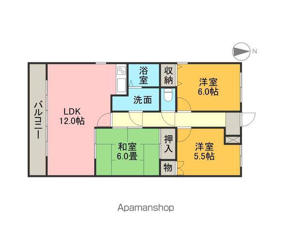 サンモールⅠ(3LDK/1階)の間取り写真