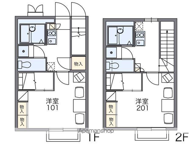 レオパレスJUN東野(1K/2階)の間取り写真
