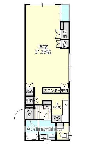 メゾン山道(ワンルーム/2階)の間取り写真