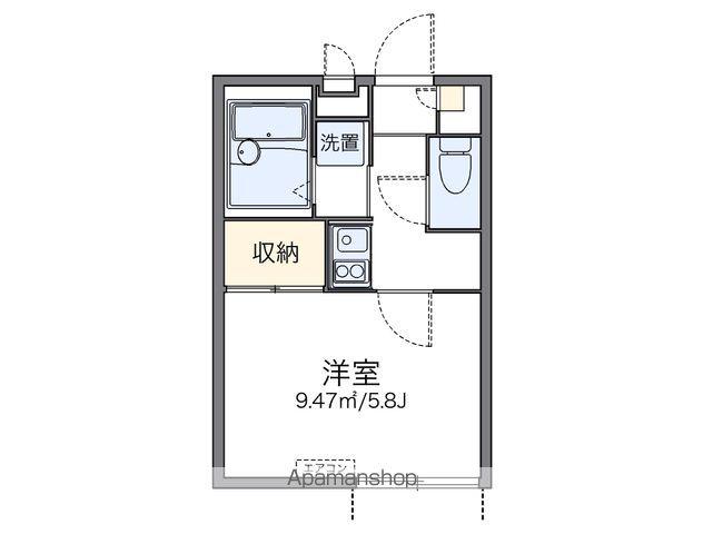 レオパレスグレンツェ木戸(1K/1階)の間取り写真