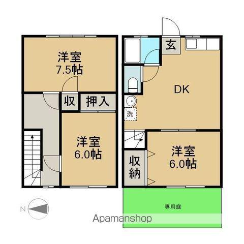 PARK TERRACE TOKI(3DK/1階)の間取り写真