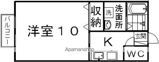 メゾンマツシマ(1K/2階)の間取り写真