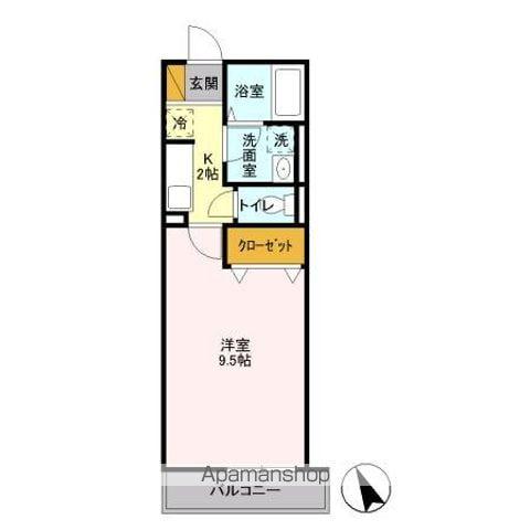 ラ エスペランサ(1K/2階)の間取り写真