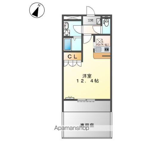 TRESOR(1K/1階)の間取り写真