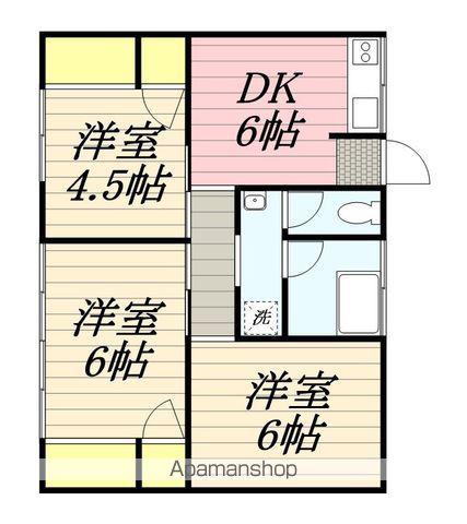 西日本鉄道甘木線 金島駅(福岡) 徒歩3分 1階建 築49年(3DK)の間取り写真