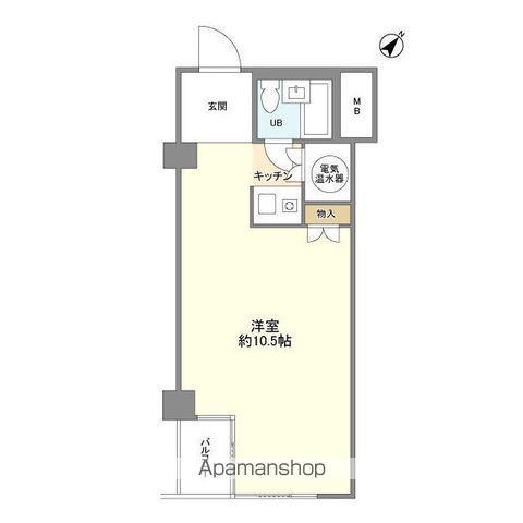 俳優座ビル(ワンルーム/8階)の間取り写真