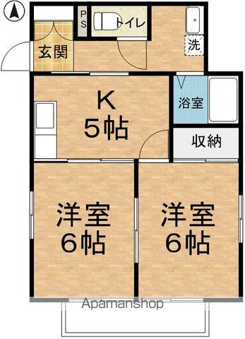 アンフィニ・コート(2K/2階)の間取り写真