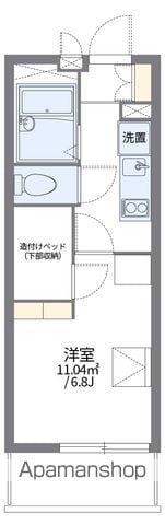 レオパレスロイヤルパーム(1K/1階)の間取り写真