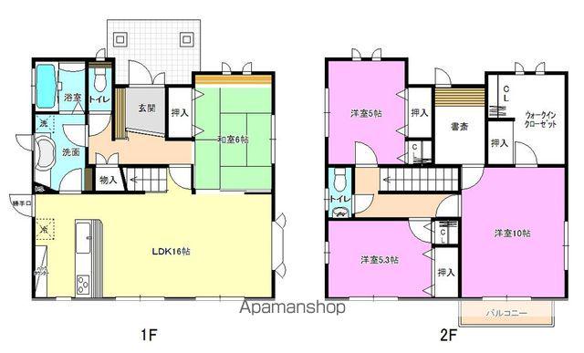 山口県周南市 2階建 築25年(4LDK)の間取り写真