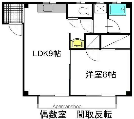 グリーンマンション金上(1LDK/2階)の間取り写真