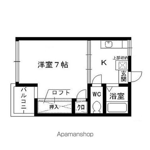 タウンハイツパル(1K/2階)の間取り写真