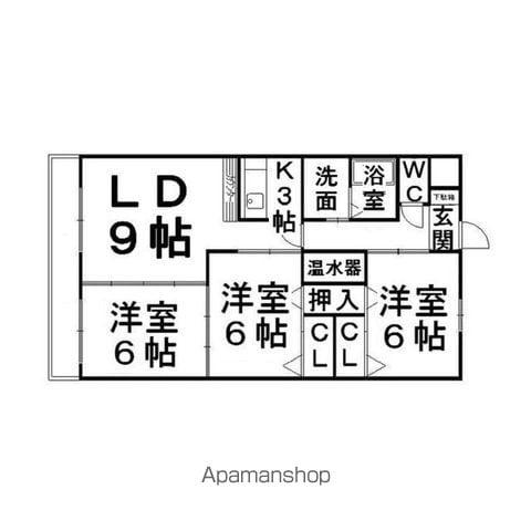 フェイマスKITAMI2番館(3LDK/5階)の間取り写真