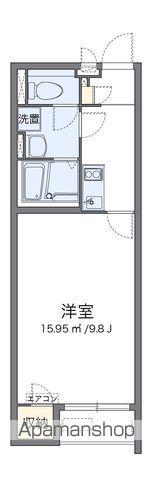 クレイノWILL C(1K/2階)の間取り写真