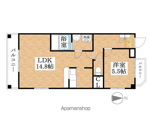 メゾン・ド・毛利(1LDK/1階)の間取り写真