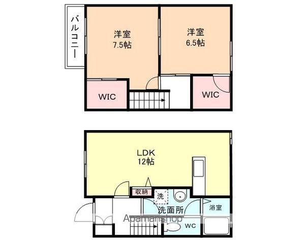 ディアス城山(2LDK)の間取り写真