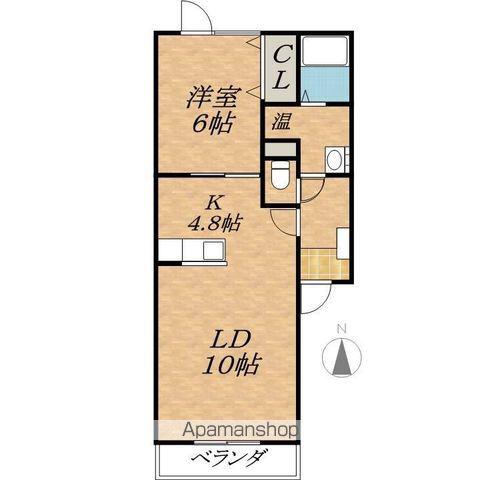 クレストⅠ(1LDK/1階)の間取り写真