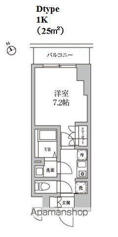 レジディア日本橋馬喰町Ⅱ(1K/4階)の間取り写真