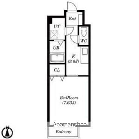 アンフィニ大澤A・B(1K/1階)の間取り写真