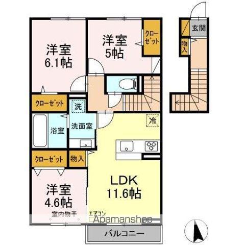 ル・グランIII(3LDK/2階)の間取り写真