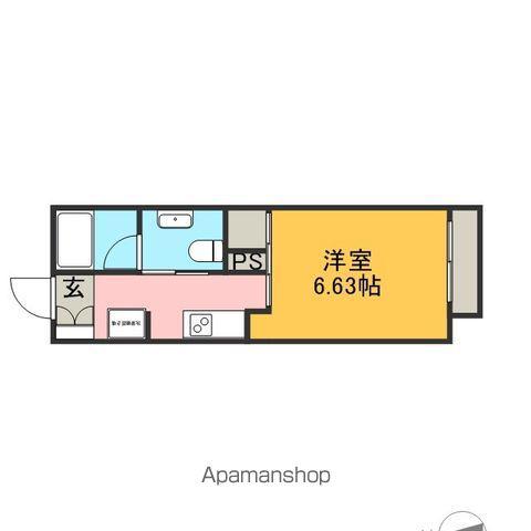 フラワーコート(1K/1階)の間取り写真