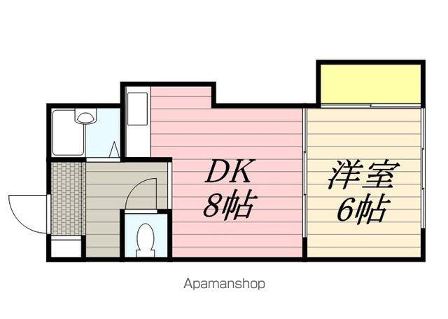 宮の森ハイツ(1LDK/2階)の間取り写真