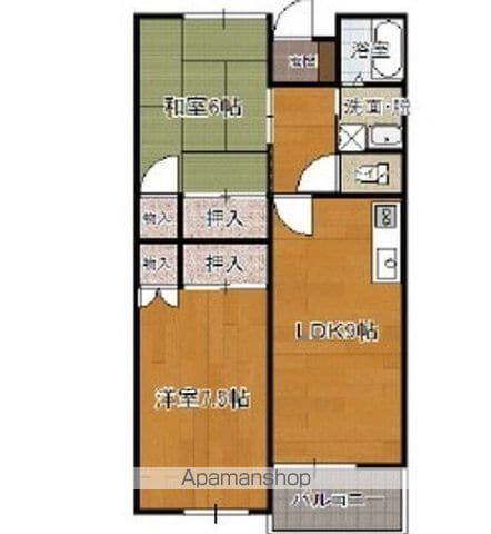 ハイツ篠崎・Ⅰ(2LDK/1階)の間取り写真