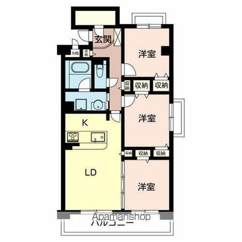 ストーク宮苑(3LDK/2階)の間取り写真