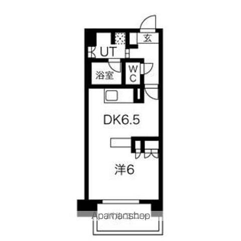 スパシエルクス西川口(1DK/4階)の間取り写真