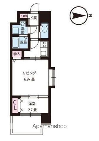 シャンティ味酒(1K/7階)の間取り写真