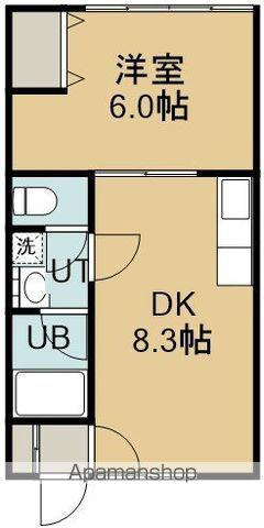 シーサイド七重浜A(1DK/1階)の間取り写真