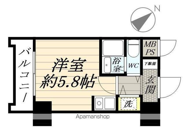 ダイアパレス生麦第4(ワンルーム/9階)の間取り写真