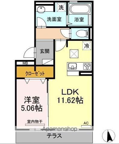 ヴォン・プログレス(1LDK/1階)の間取り写真