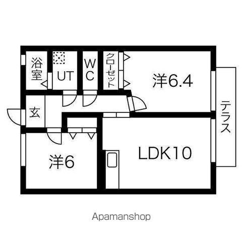 ソフィア八田(2LDK/2階)の間取り写真