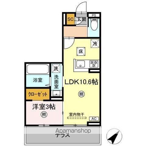 LUMIERE 33(1LDK/1階)の間取り写真