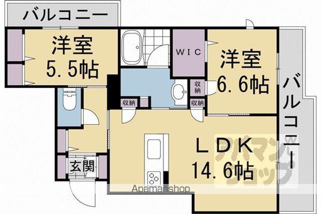 グランメゾン ヒラキ(2LDK/3階)の間取り写真