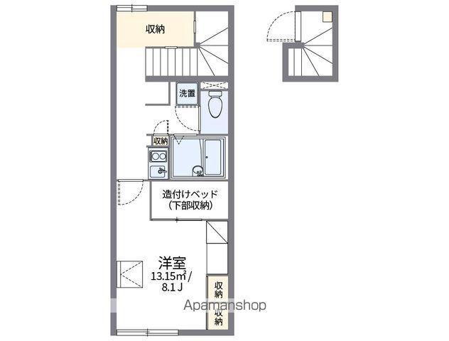 レオパレス赤坂 壱番館(1K/2階)の間取り写真