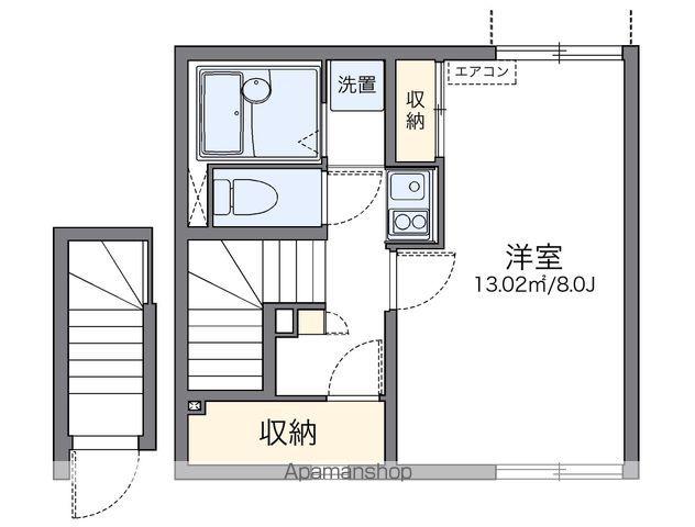 レオネクスト元八事(1K/2階)の間取り写真