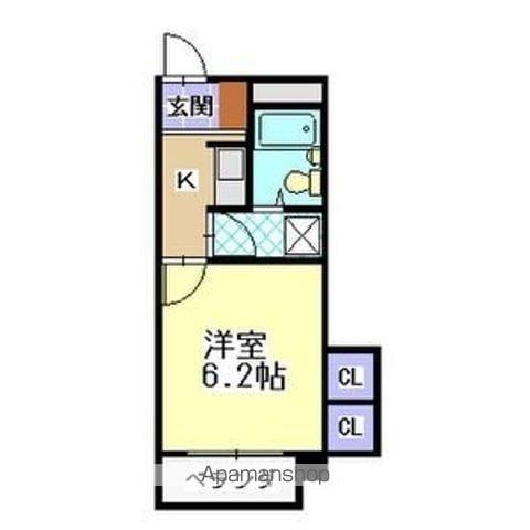 セピアパレスTAKEMI(1K/2階)の間取り写真