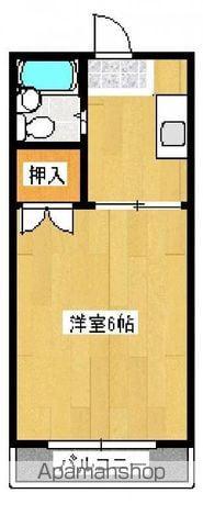 コート宮脇Ⅰ(1K/3階)の間取り写真