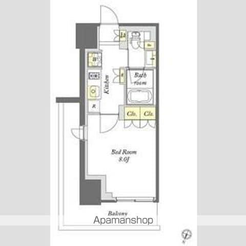 プライムメゾン千葉新町(1K/7階)の間取り写真