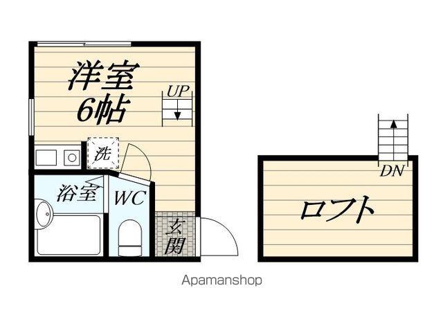 ユナイト東寺尾カシージャスの杜(ワンルーム/1階)の間取り写真