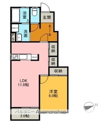 ベネメゾンあい(1LDK/1階)の間取り写真