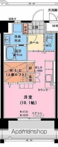 グランドアーク神宮東(ワンルーム/6階)の間取り写真