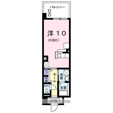 エヌフォレスト(ワンルーム/2階)の間取り写真