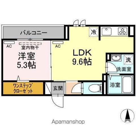 アリビオ(1LDK/3階)の間取り写真