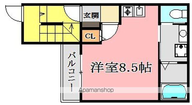 ARATA山之内元町(ワンルーム/2階)の間取り写真