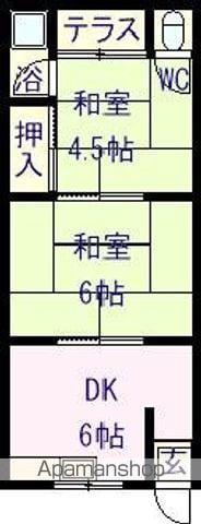 地村第一ビル(2DK/2階)の間取り写真