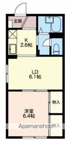 フレグランス上の原(1LDK/2階)の間取り写真